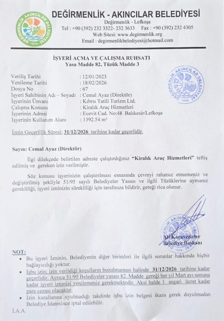 ayaz ruhsat degirmenlik 2026