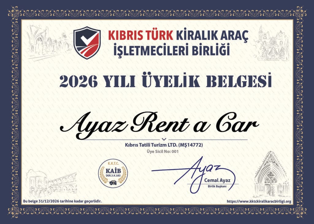 ayazrentacar sertifika